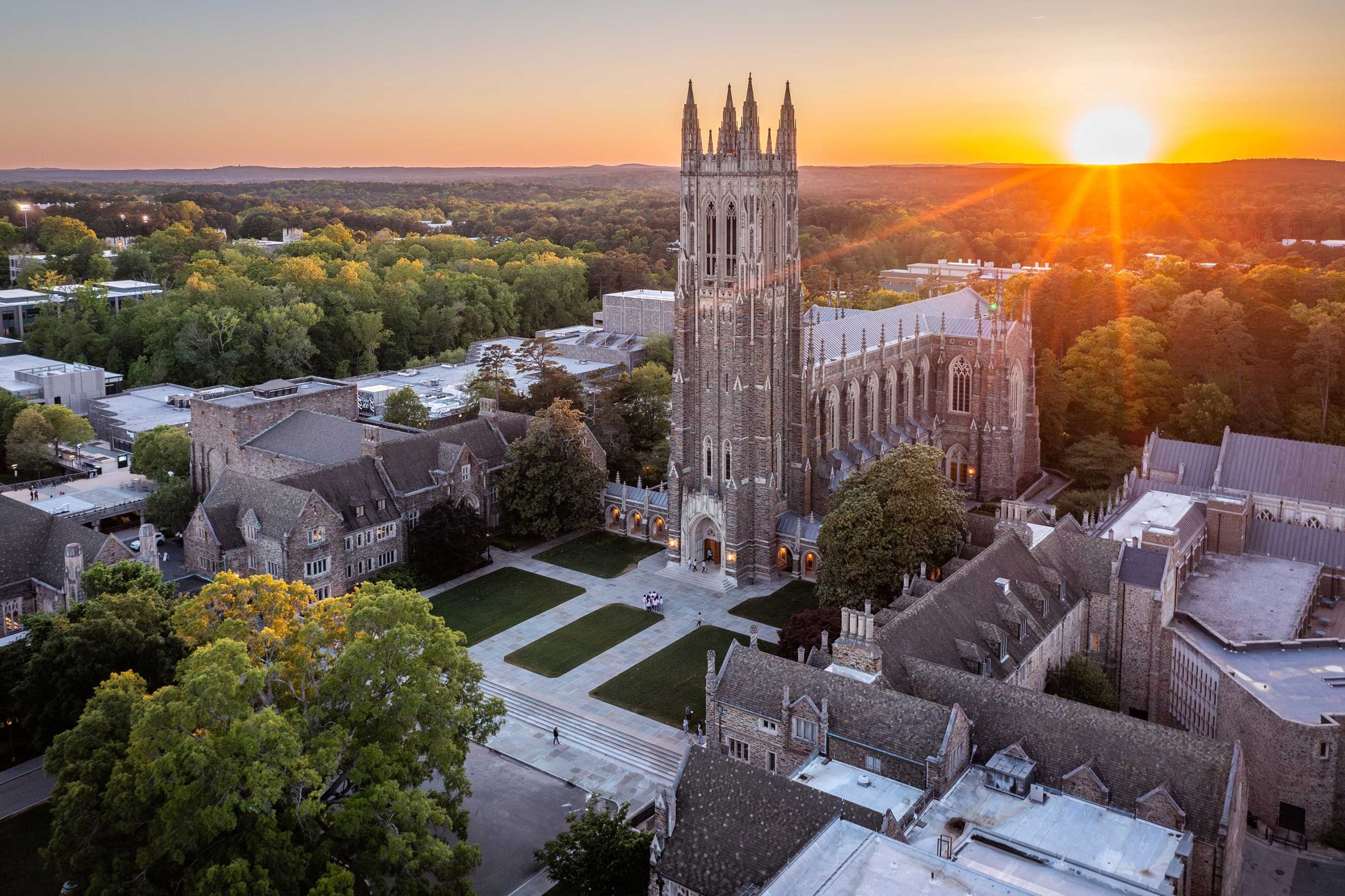 Duke campus at sunrise